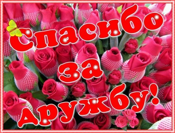 Открытки друзьям с благодарностями за дружбу. Открытки для друзей.