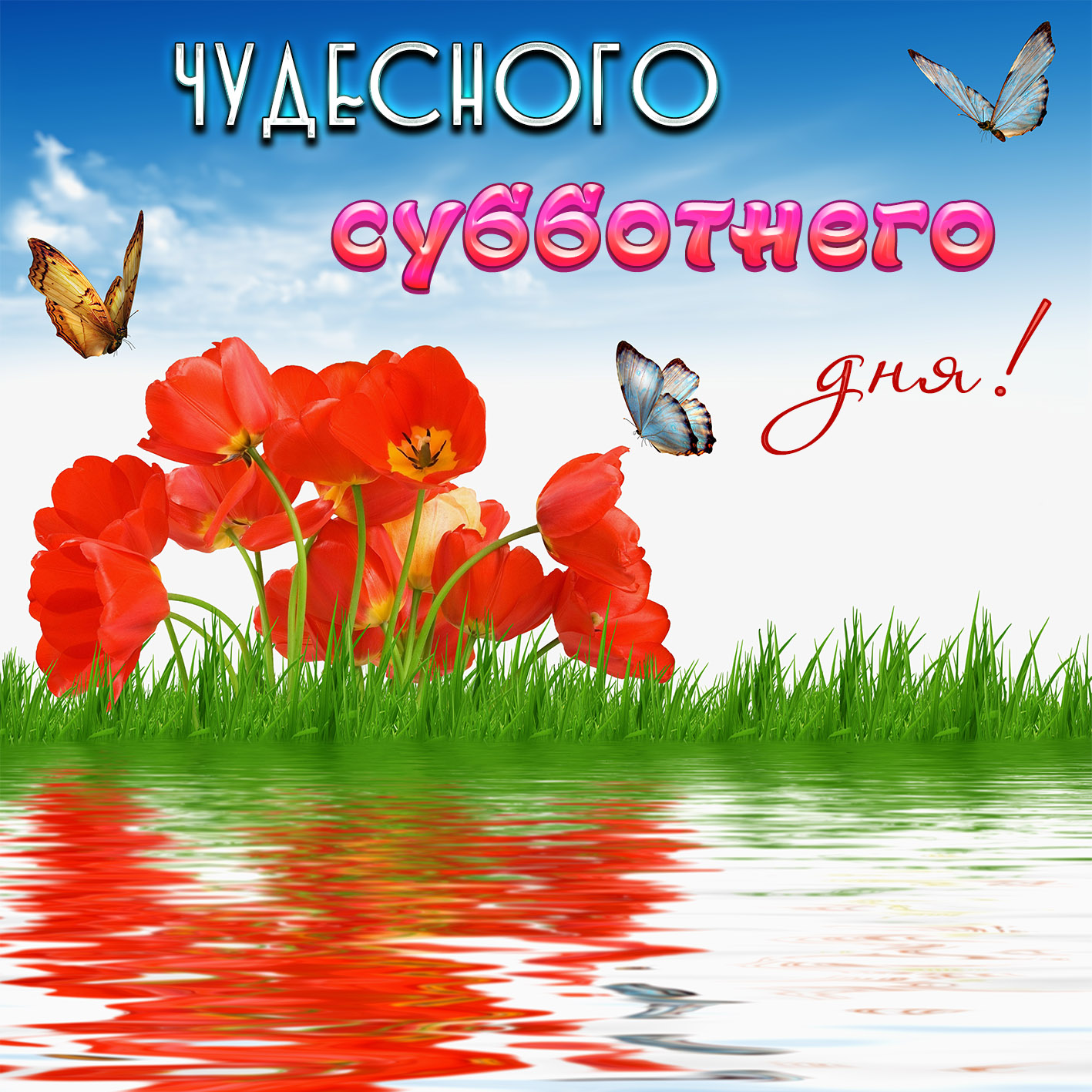 Открытки с пожеланием удачной субботы. Открытки на субботу. 