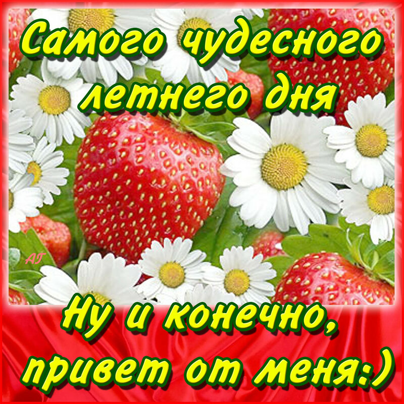 Открытки на лето. Пожелания хороших летних дней. Летние открытки.