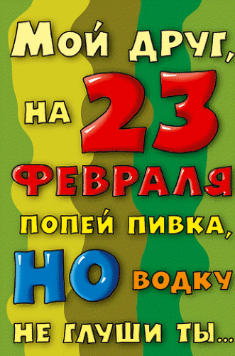 С 23 февраля другу