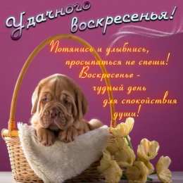 Удачного воскресенья Открытки с пожеланием удачного воскресенья. Открытки на воскресенье.