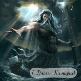 День Нептуна Открытки с поздравлениями ко Дню Нептуна. С Днём Нептуна открытки.